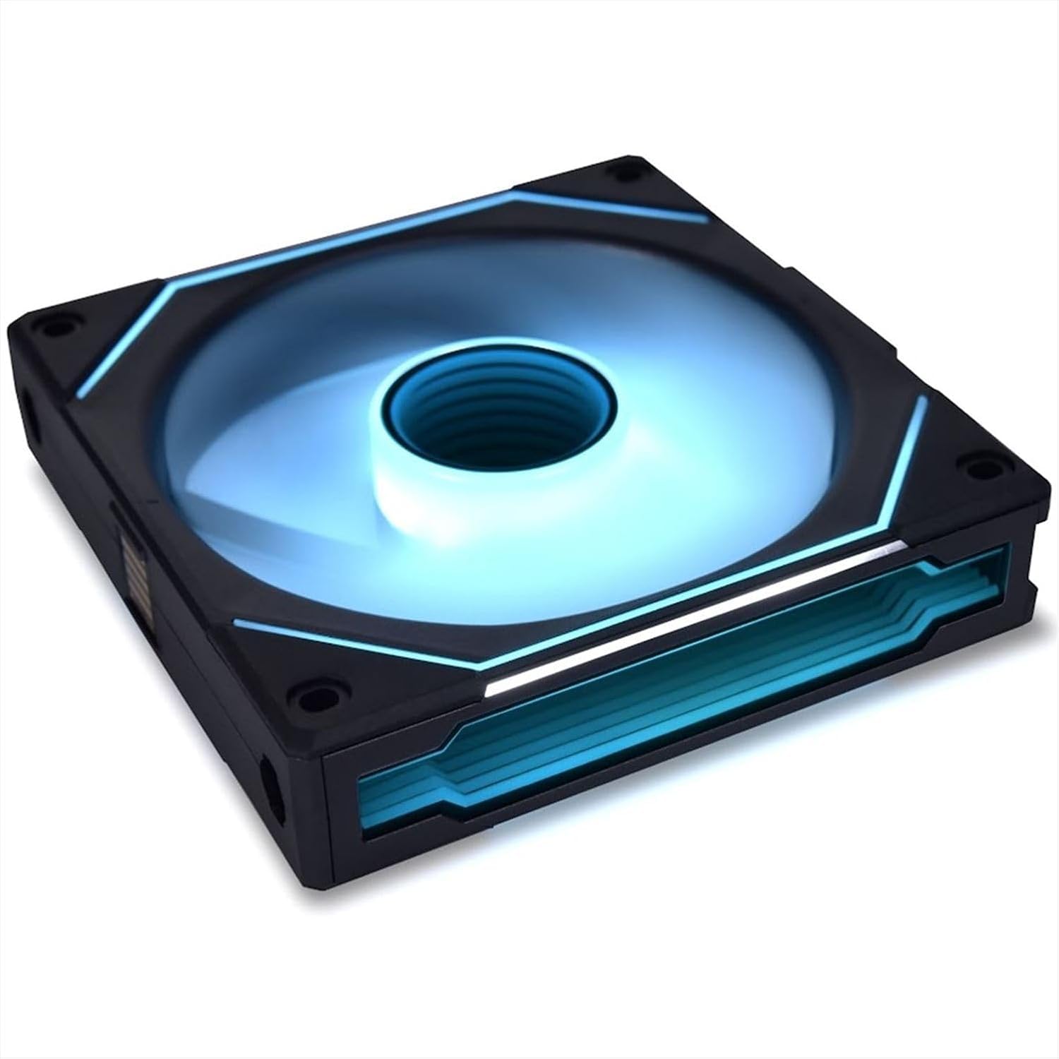 Lian Li UNI Fan SL-Infinity 120mm-Triple Pack-ARGB Fan (Non-Wireless)-Infinity Mirror-Daisy-Chain Design. Customizable Lighting Effects-One Cable Connection-with Controller-Black-UF-SLIN120-3B - Image 3